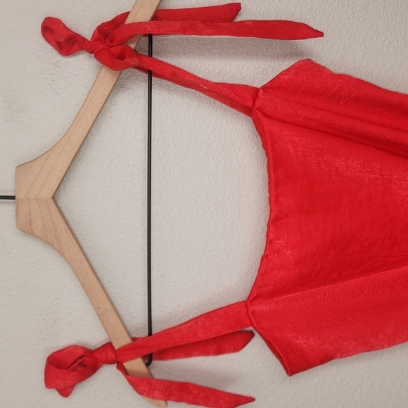 Superdown from Revolve Andrea Red Tie Strap Bodysuit - Picture 4 of 10